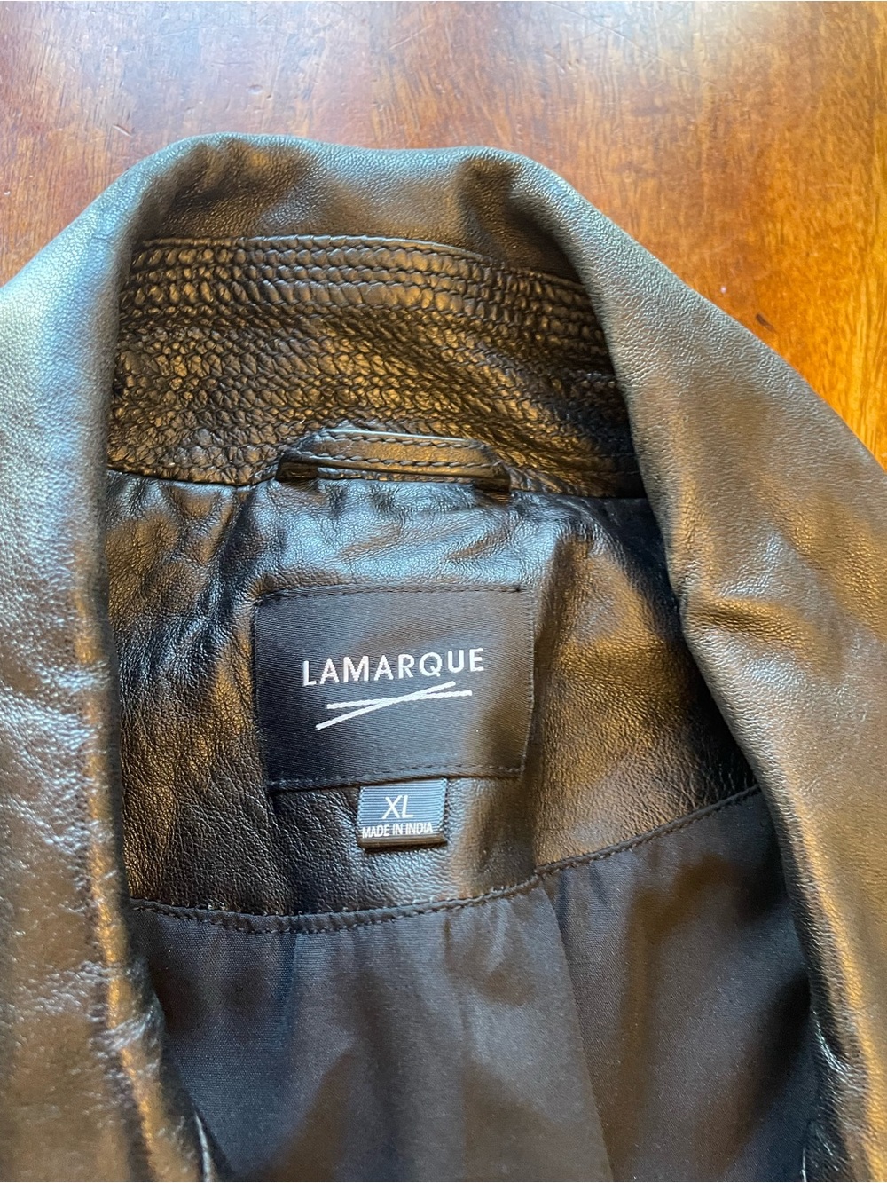 Lamarque Donna Leather Moto Jacket Black Lambskin *Scuff Asymmetric XL - Picture 9 of 10